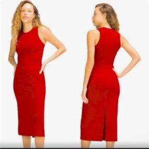 Lululemon Red All Aligned Sleeveless Midi Dress size 8